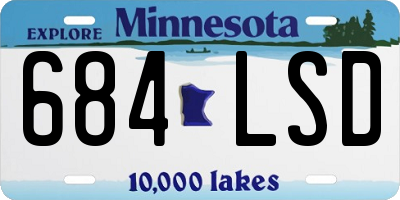 MN license plate 684LSD