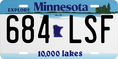MN license plate 684LSF