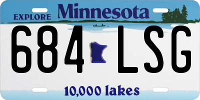 MN license plate 684LSG