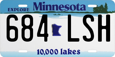 MN license plate 684LSH