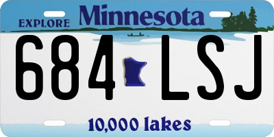 MN license plate 684LSJ