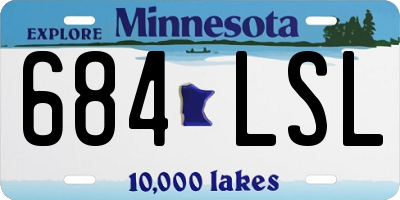 MN license plate 684LSL
