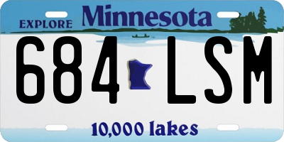 MN license plate 684LSM