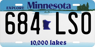 MN license plate 684LSO