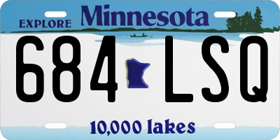 MN license plate 684LSQ