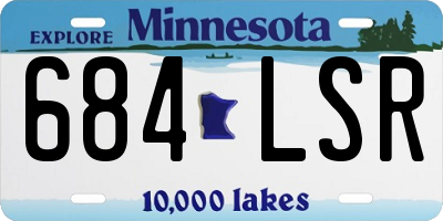 MN license plate 684LSR