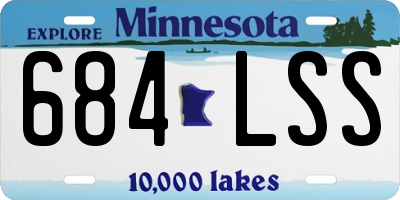 MN license plate 684LSS