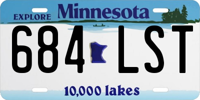 MN license plate 684LST