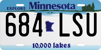 MN license plate 684LSU