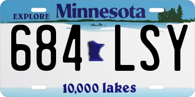 MN license plate 684LSY