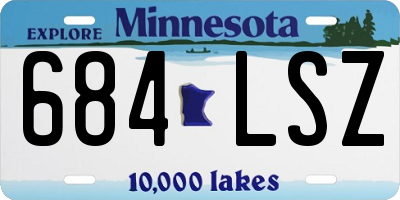MN license plate 684LSZ