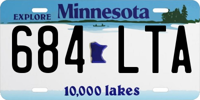 MN license plate 684LTA