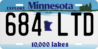 MN license plate 684LTD