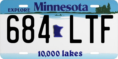 MN license plate 684LTF