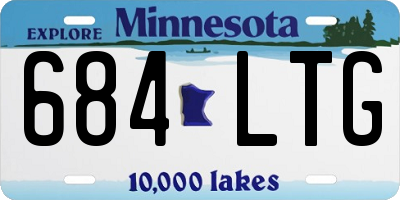 MN license plate 684LTG