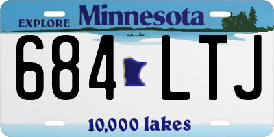 MN license plate 684LTJ