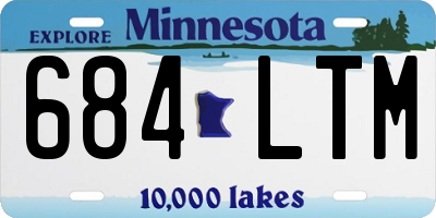 MN license plate 684LTM