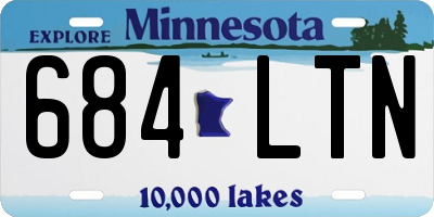 MN license plate 684LTN