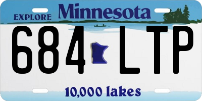 MN license plate 684LTP