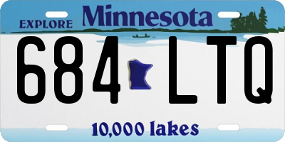 MN license plate 684LTQ