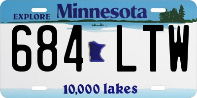 MN license plate 684LTW