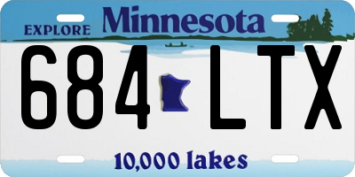 MN license plate 684LTX