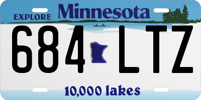 MN license plate 684LTZ