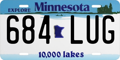 MN license plate 684LUG