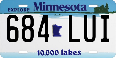 MN license plate 684LUI