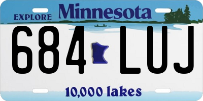 MN license plate 684LUJ