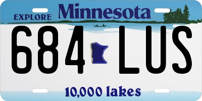MN license plate 684LUS