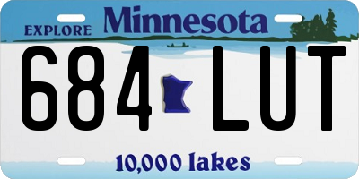 MN license plate 684LUT