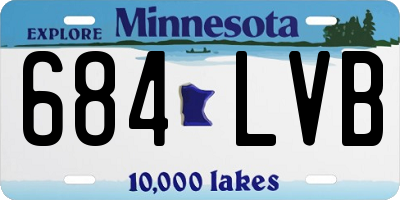 MN license plate 684LVB