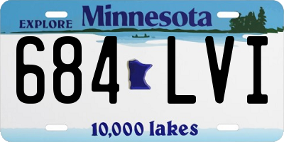 MN license plate 684LVI