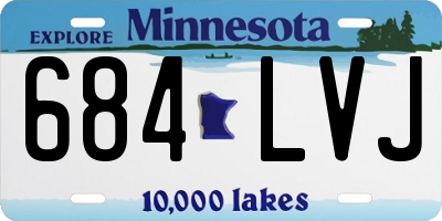 MN license plate 684LVJ