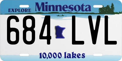 MN license plate 684LVL