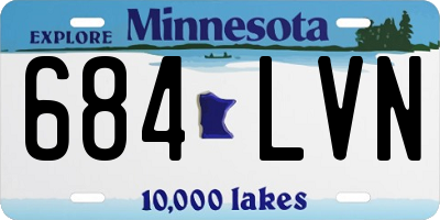 MN license plate 684LVN