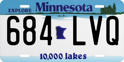 MN license plate 684LVQ