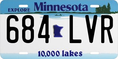 MN license plate 684LVR