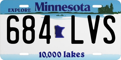 MN license plate 684LVS