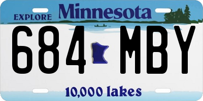 MN license plate 684MBY