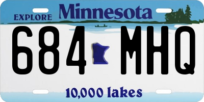 MN license plate 684MHQ