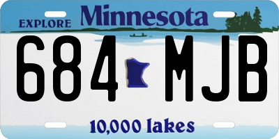 MN license plate 684MJB