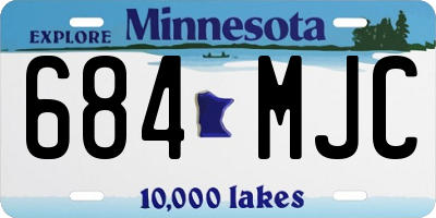 MN license plate 684MJC