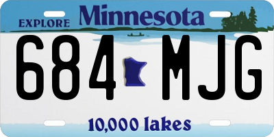 MN license plate 684MJG