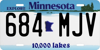MN license plate 684MJV