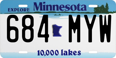 MN license plate 684MYW