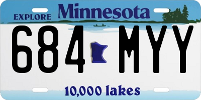 MN license plate 684MYY