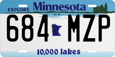 MN license plate 684MZP