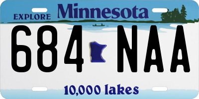 MN license plate 684NAA